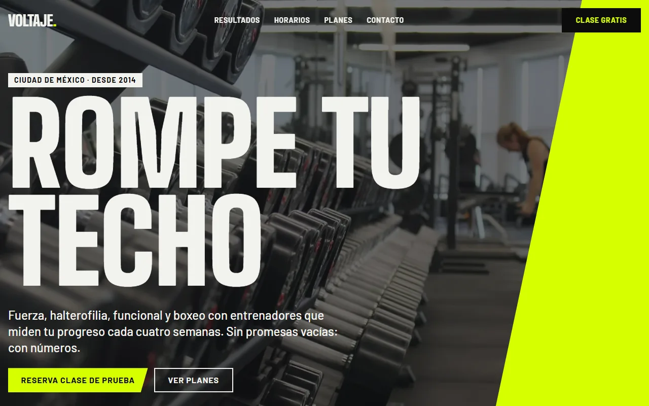 Voltaje Club — Gimnasio de alto rendimiento (power)