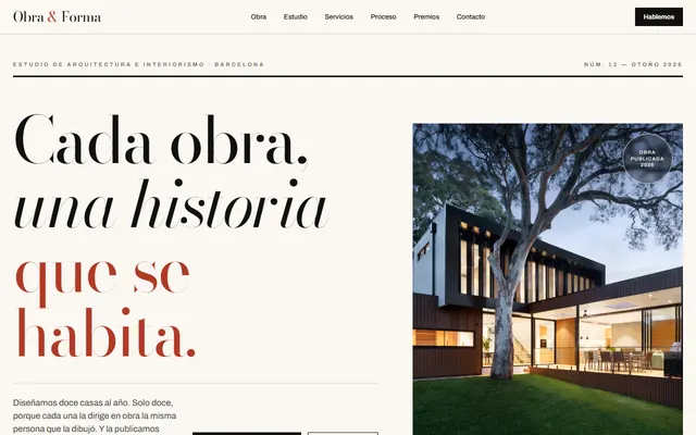 Obra & Forma — Estudio de Arquitectura Editorial