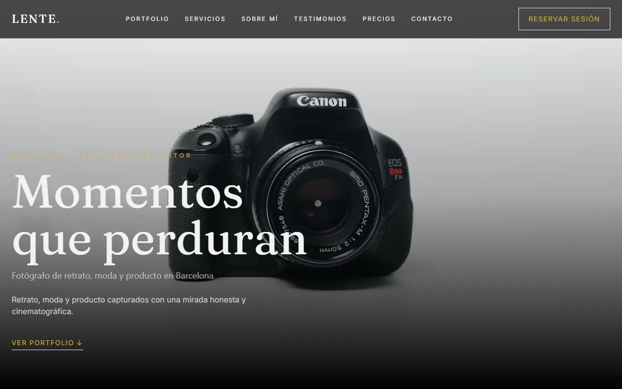 Lente Studio — Fotografía de Autor