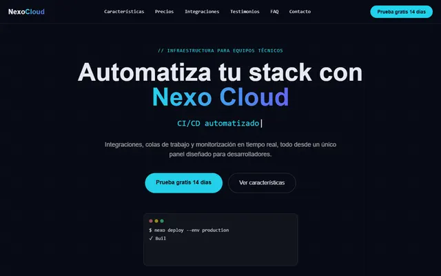 Nexo Cloud — Plataforma SaaS