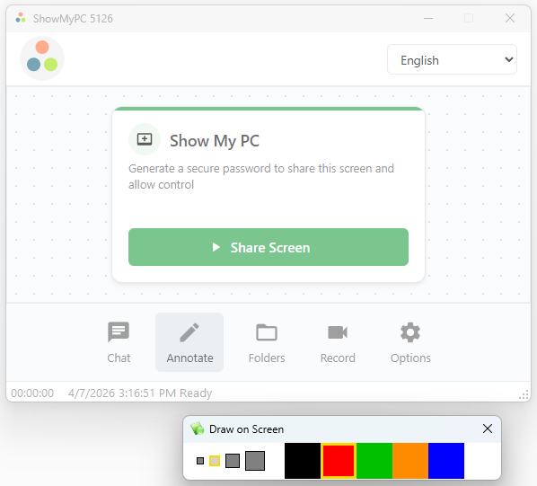 Screen Annotation Toolbar