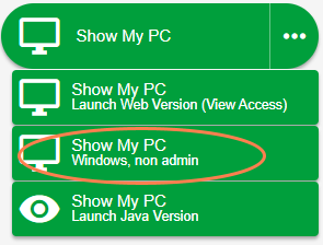 Non Admin Mode Screenshot