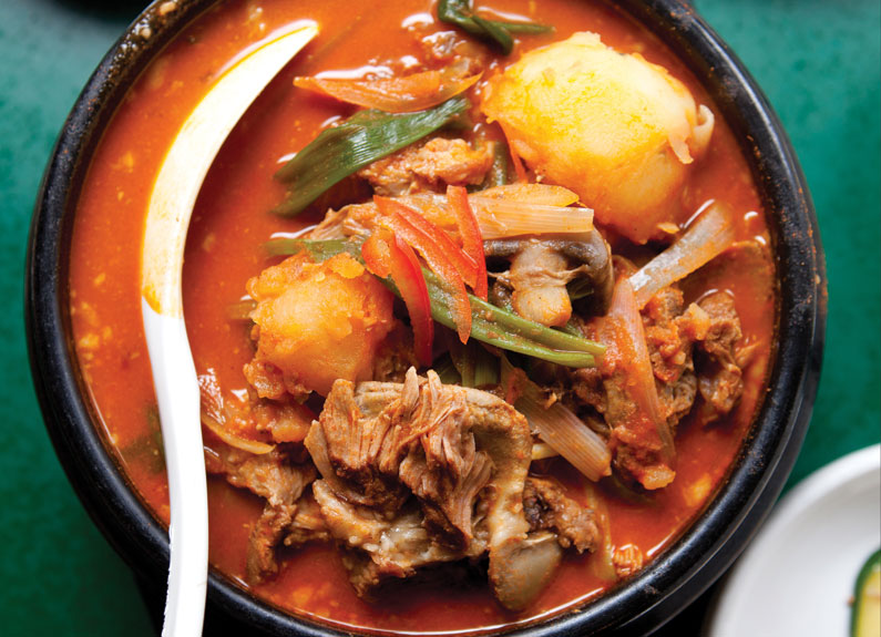 pork neck soup at Korea House in Creve Coeur