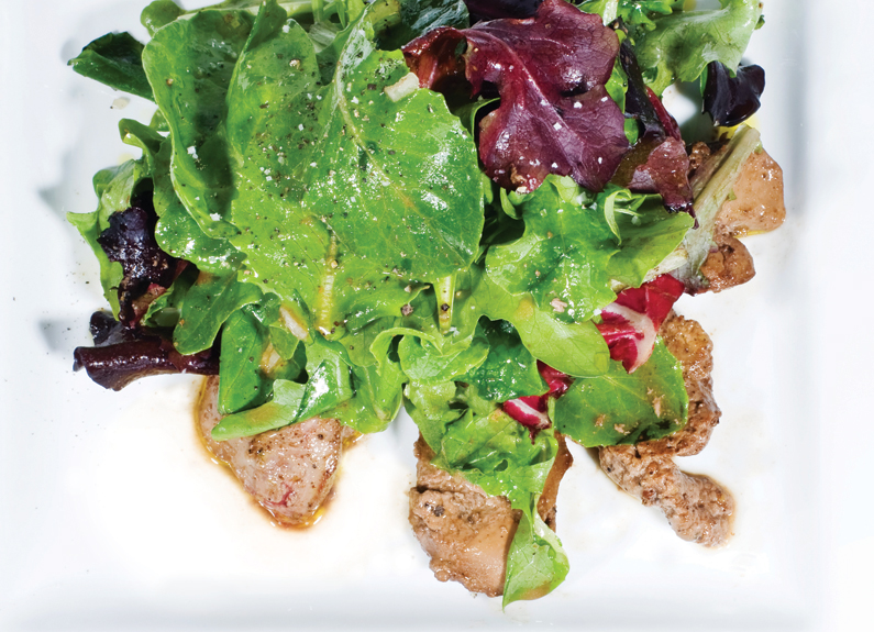 Eclipse’s seared chicken-liver salad