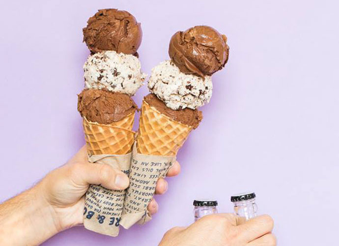 ice cream cones at Jeni's Splendid Ice Creams