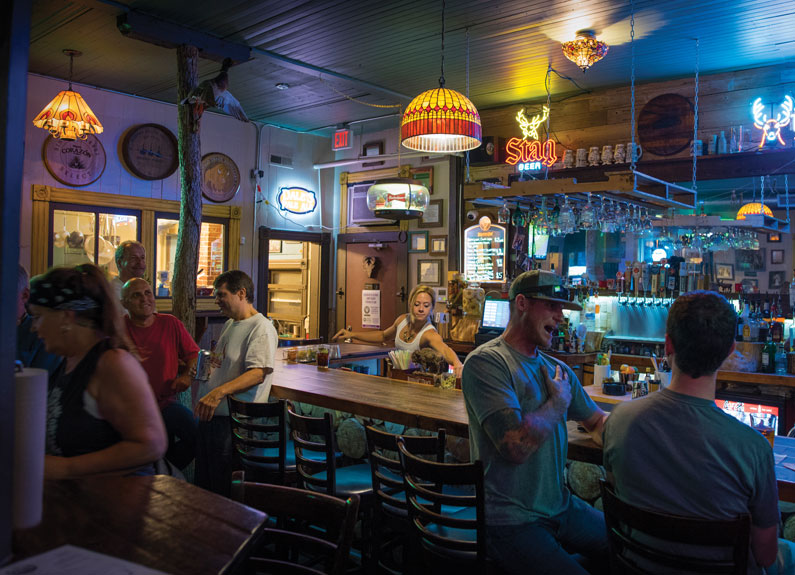 the bar at the cabin at judy creek 