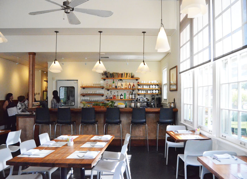 the interior at cafe osage in the central west end