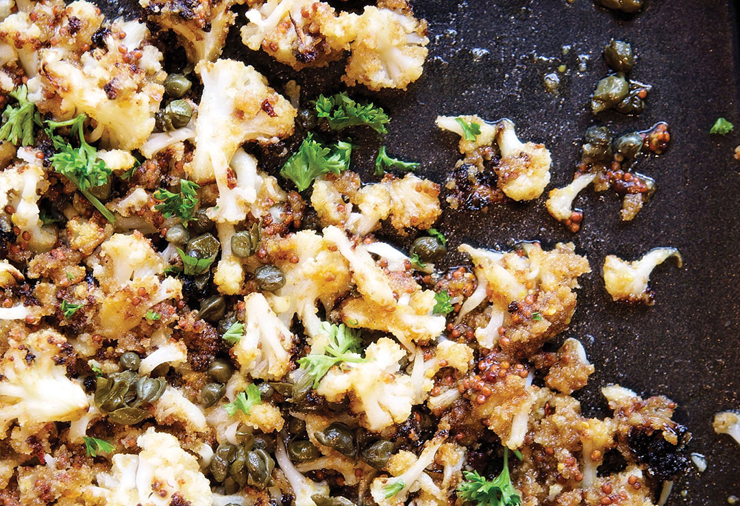 roasted Cauliflower with Mustard Brown Butter