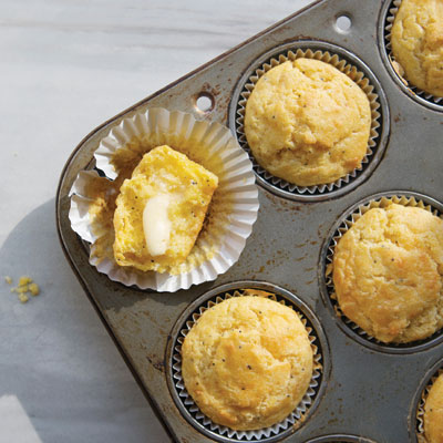 Everything-Cheddar Corn Muffins