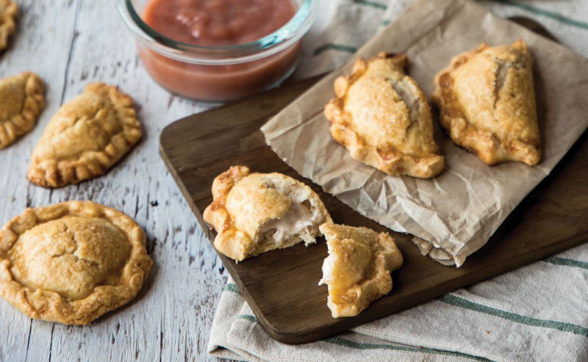 Rhubarb and Goat Cheese Hand Pies