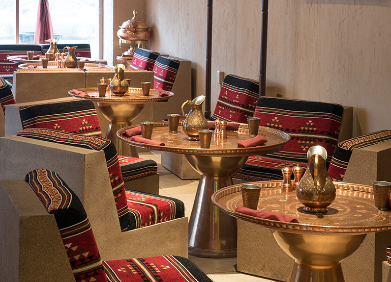 interior of sheesh turkish restaurant on south grand