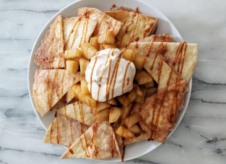 cinnamon-sugar dessert nachos