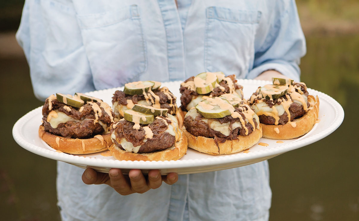 smoked burgers