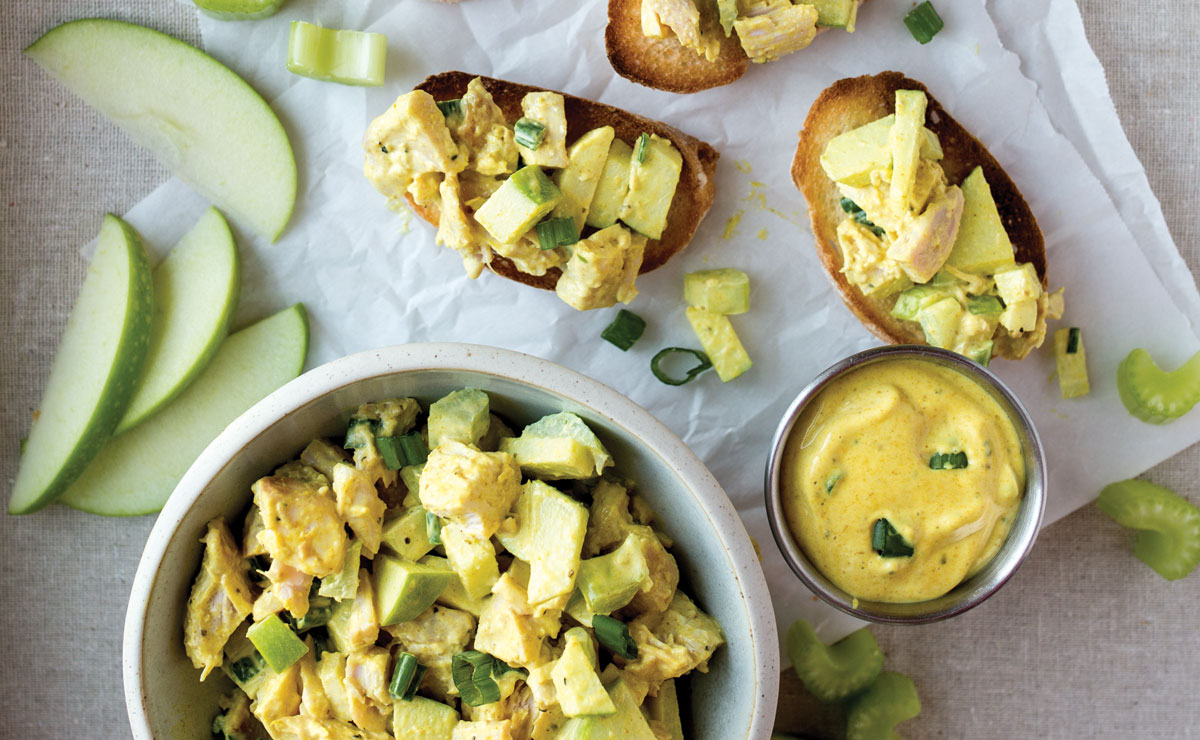 curried turkey waldorf salad