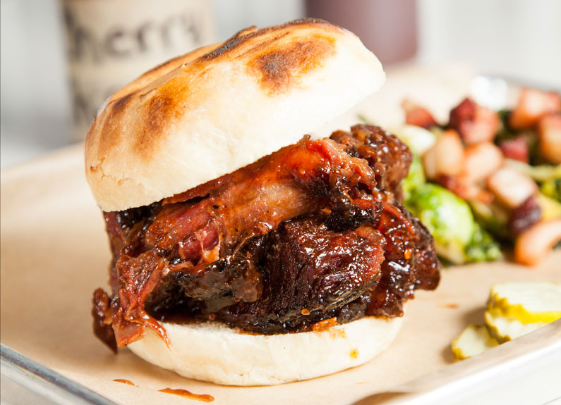 burnt end sandwich at Beast Craft BBQ