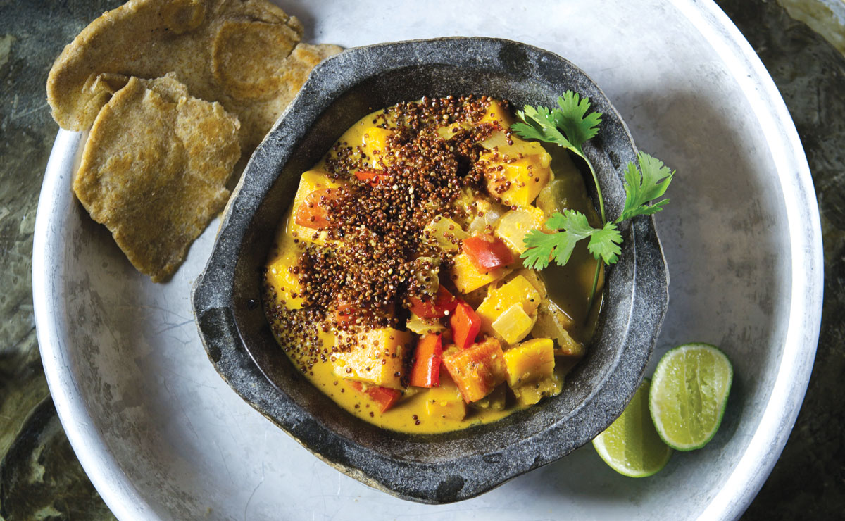 Boundary's Squash Curry with Crispy Quinoa  