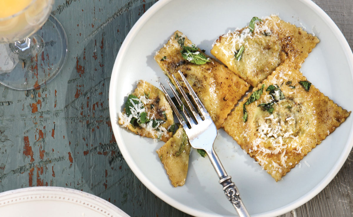 pastaria's pistachio ravioli