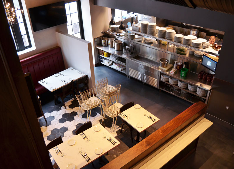 open kitchen of 1764 Public House in the Central West End