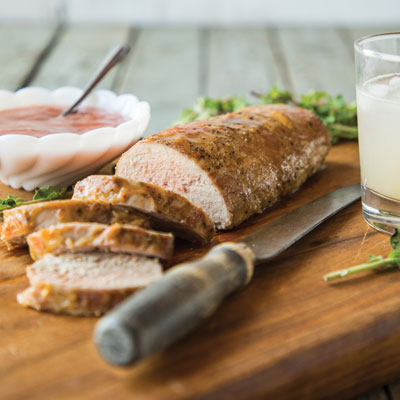 Pork Tenderloin with Rhubarb Glaze