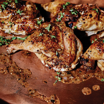 seared cornish hens