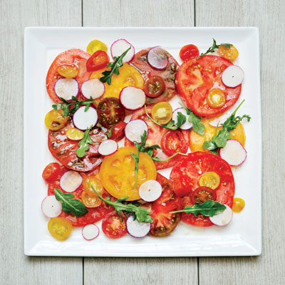 Tomato and Watermelon Radish Salad