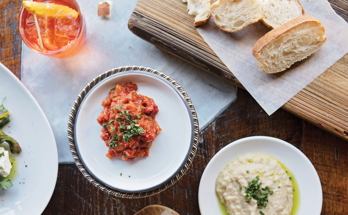 baba ghanoush, olio, ben poremba, eggplant