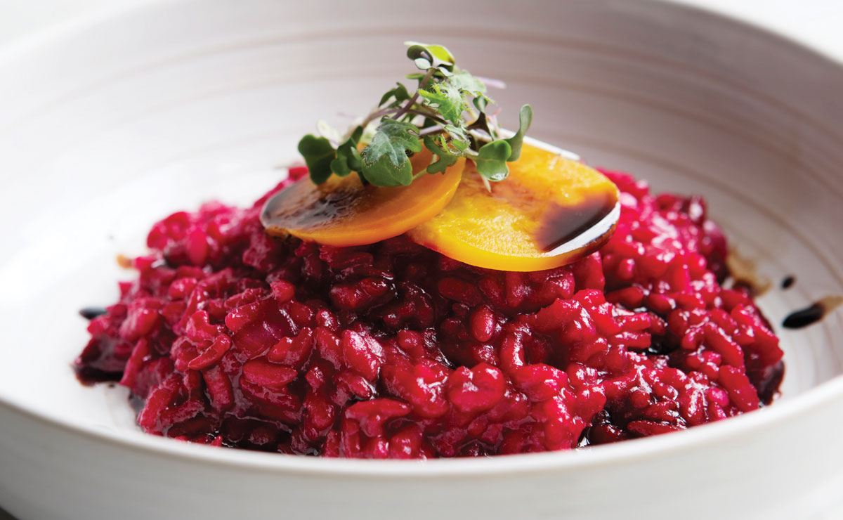 vegan beet risotto