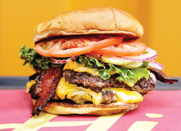 burger at hi-pointe drive-in in st. louis