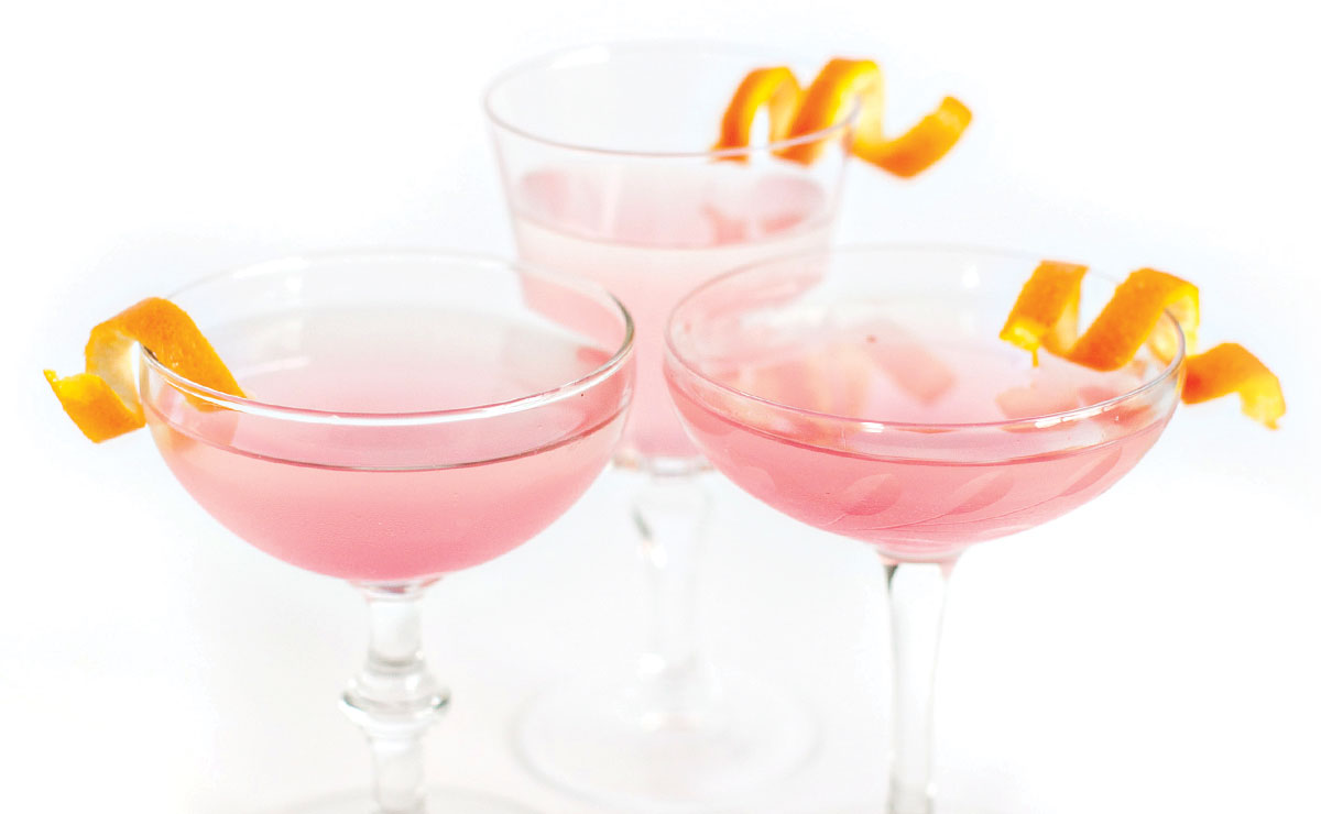 rhubarb gin(ger) fizz cocktail