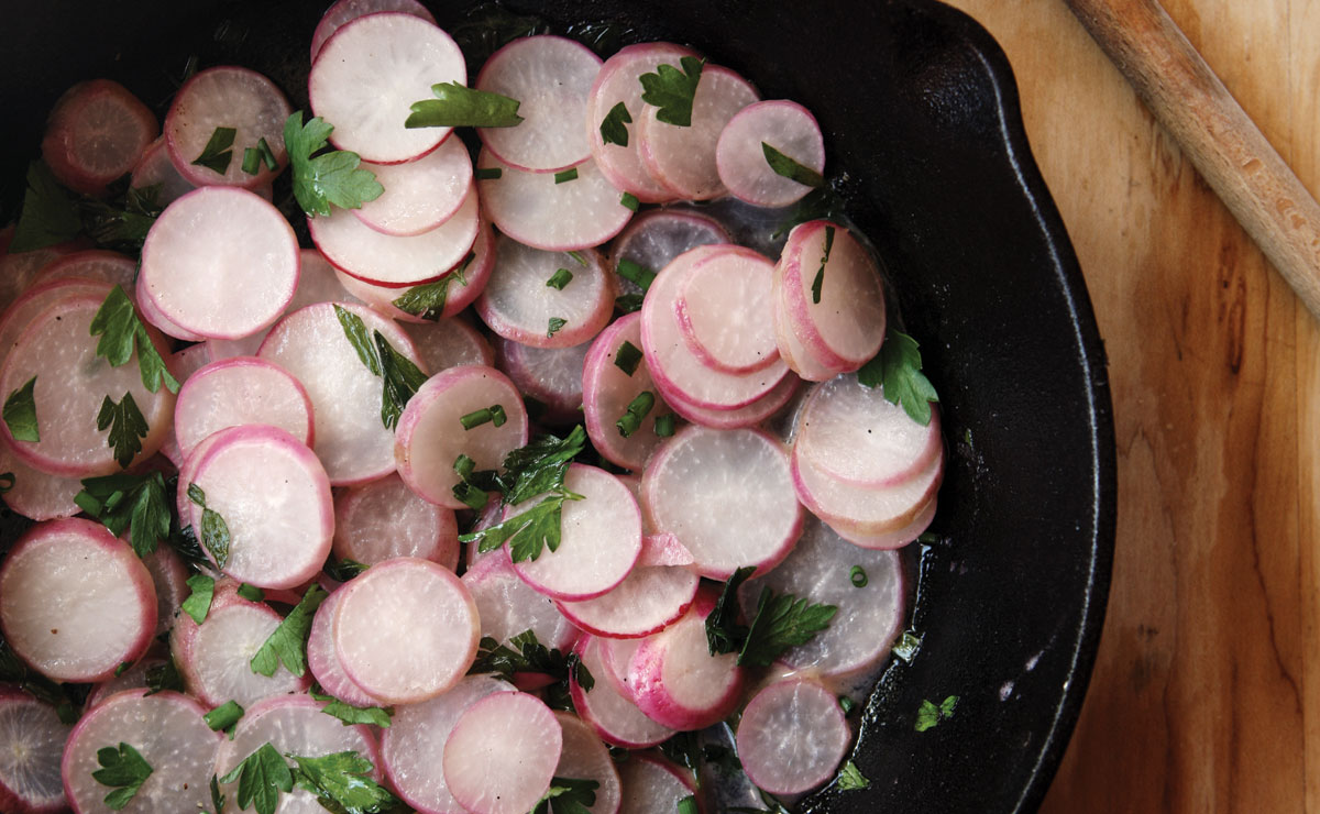 Pan Sautéed Radishes