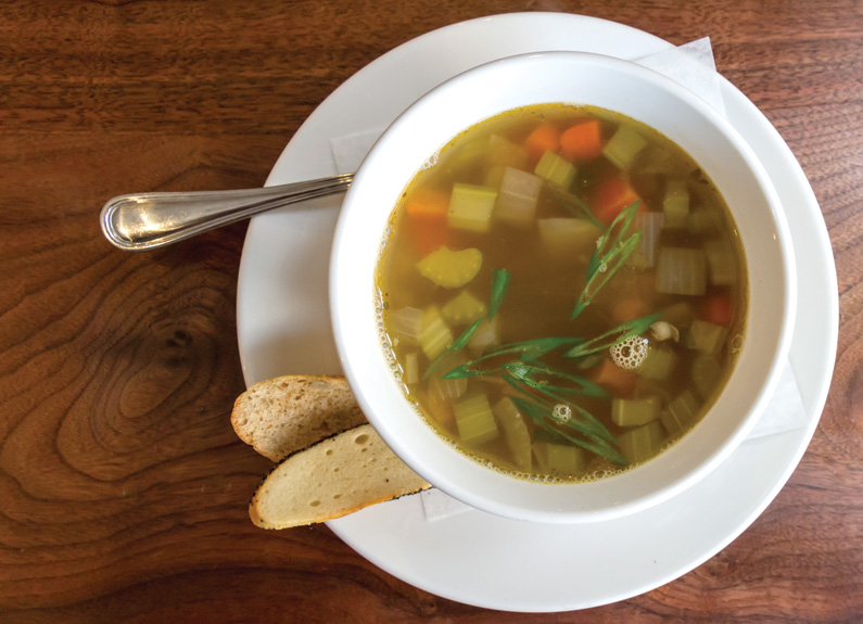 roasted chicken noodle soup at whitebox eatery in clayton