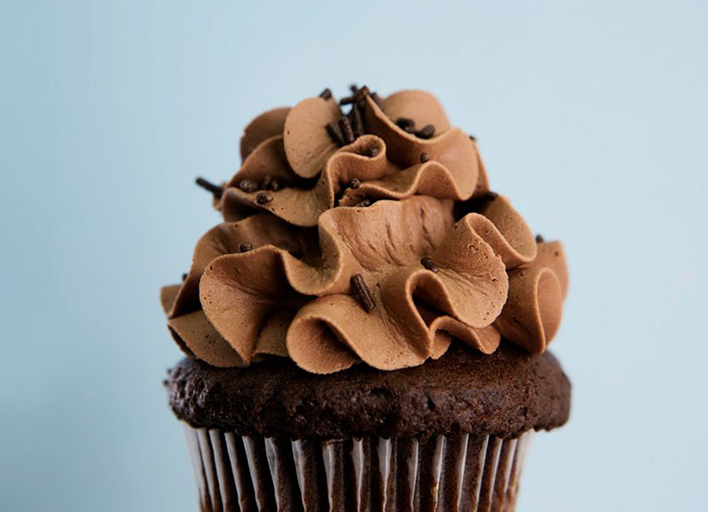 a chocolate cupcake