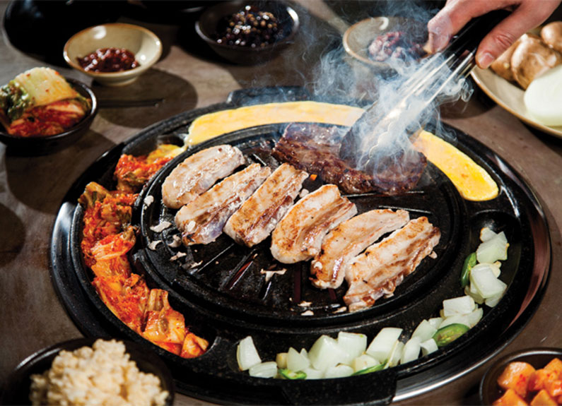 korean bbq at seoul q in the loop