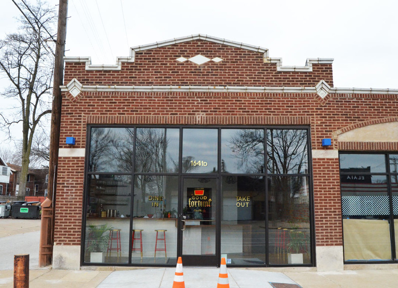 the brick exterior of a building