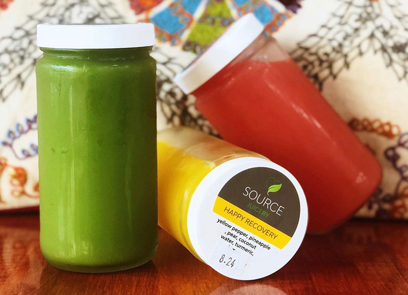 clean & juicy partners with source juicery for their cold-pressed juices