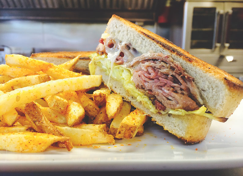 the pastrami ‘gone-a-rye' sandwich from quincy street bistro in st. louis