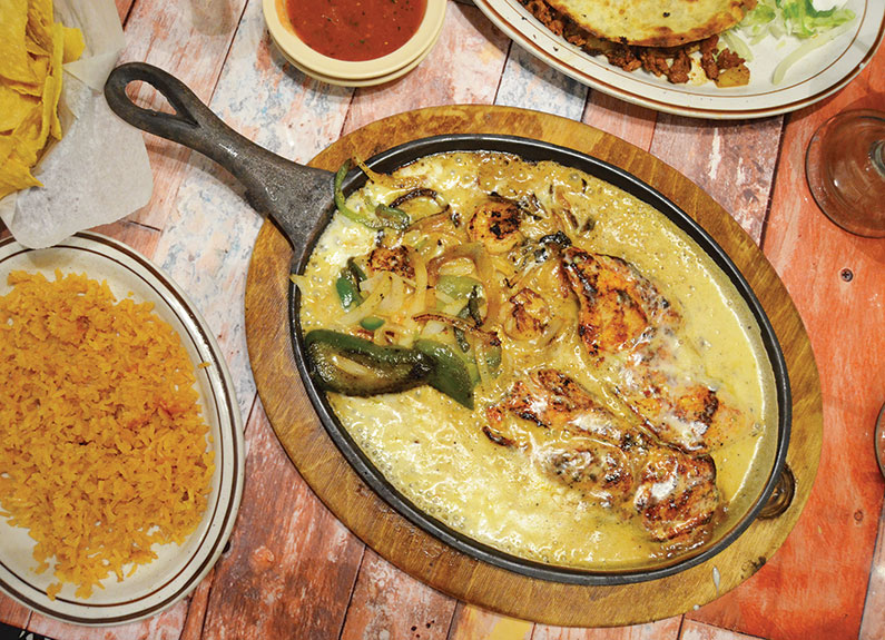 the skillet pollo mexicano entrée from tequila mexican restaurant in oakville