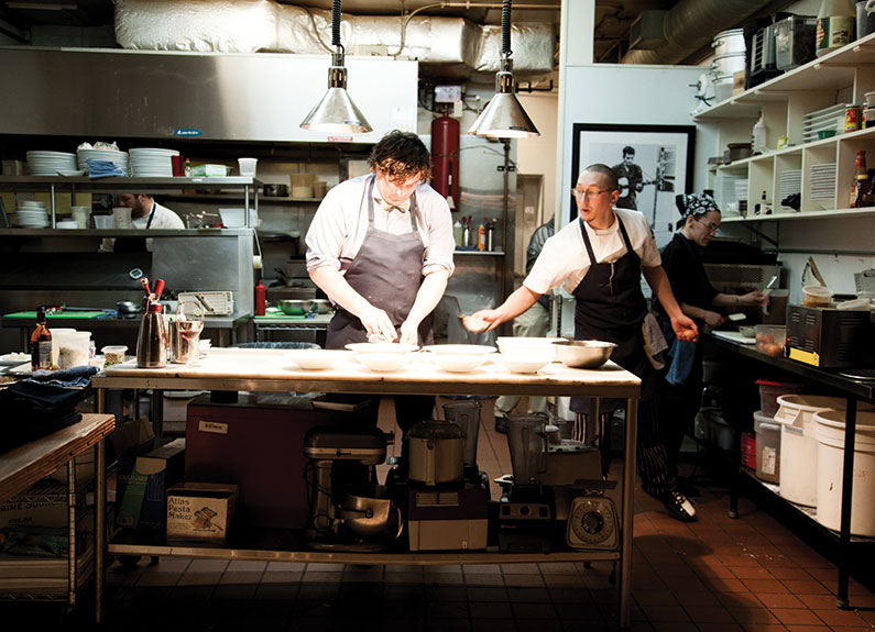 from left: mike randolph, chef-owner; dale beauchamp, chef de cuisine