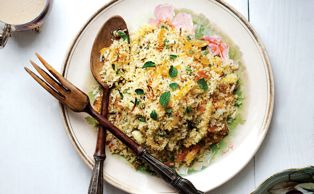 apricot, coconut and mint salad recipe