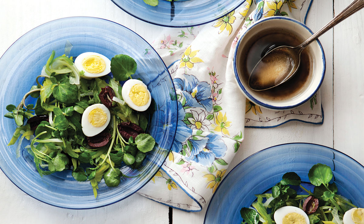 leeks and quail egg salad recipe