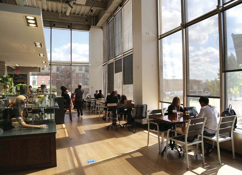 the main dining area inside the new coma coffee space