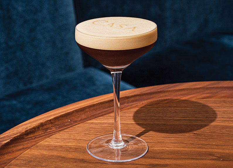 espresso martini at casa don alfonso in clayton