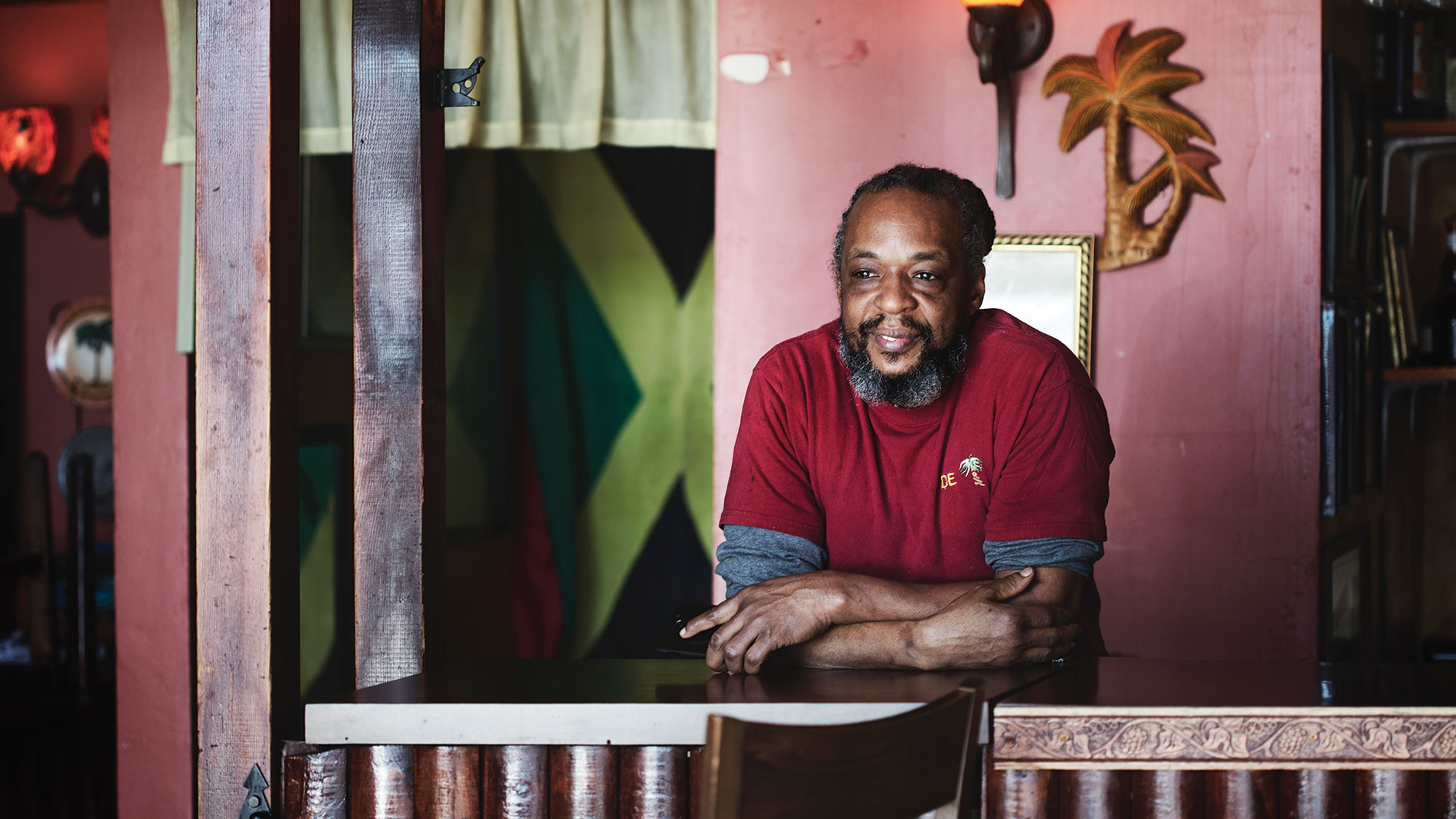 Easton Romer, chef and owner of de palm tree jamaican restaurant in st. louis