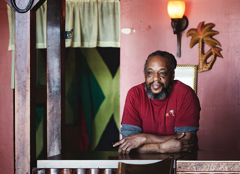 Easton Romer, chef and owner of de palm tree jamaican restaurant in st. louis