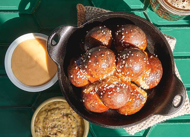 pretzel monkey bread at Perennial on Lockwood in Webster groves