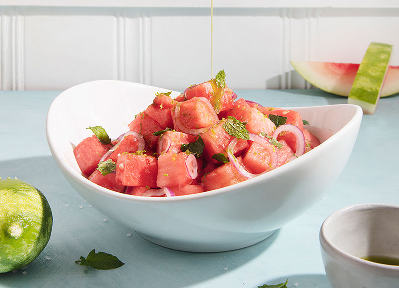 watermelon, red onion and mint salad recipe