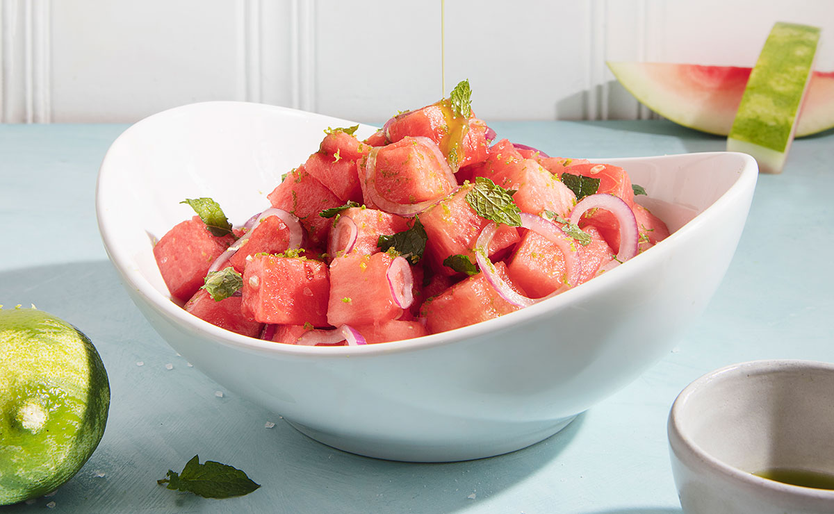 watermelon, red onion and mint salad recipe