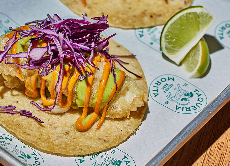 fish tacos at taqueria morita in st. louis