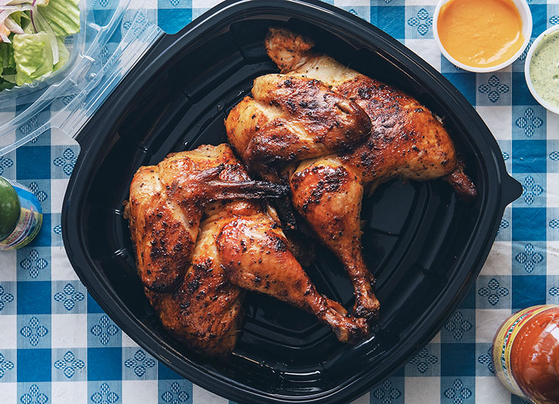 andrew cisneros' brasas de pollo, a peruvian rotisserie-style chicken