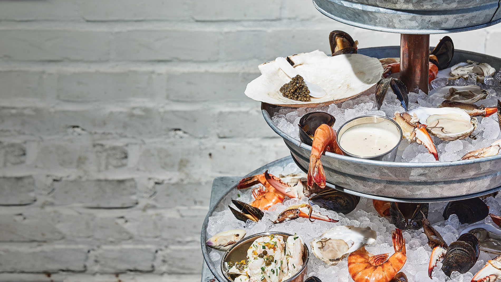 seafood tower from Peacemaker Lobster & Crab Co. in st. louis